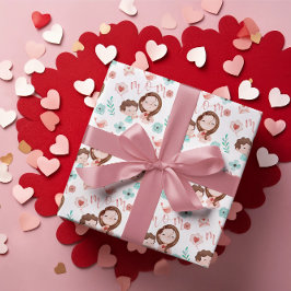 Maman Envelopper le papier feuille plat ensemble d