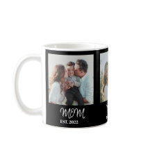 Maman établie, écriture blanche, mug à café 3 phot