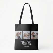 Maman établie, écriture noire, sac fourre-tout pho