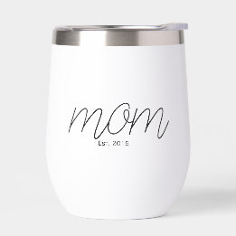 Maman établie en script noir