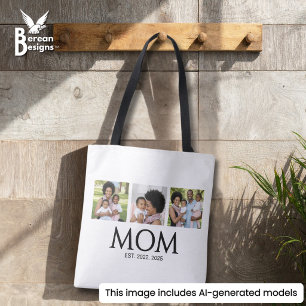 Maman Établit Casquettes Blanc 3 Photo Sac Fourre-