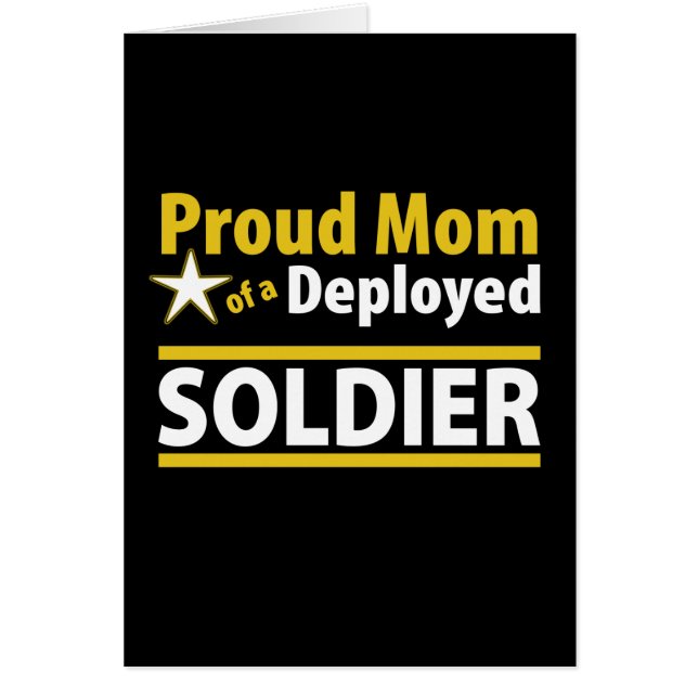 Maman fière d'une carte déployée de soldat (Devant)