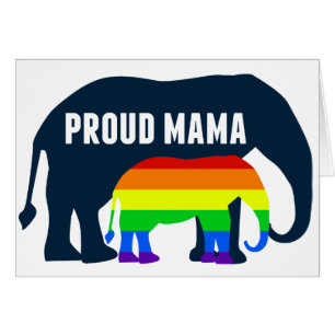 Maman gay pride Fier Mama Elephant Arc-en-ciel LGB