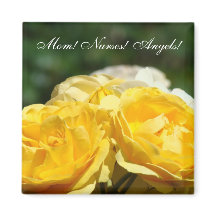 Maman ! Infirmières ! Anges ! aimant Fleurs de ros