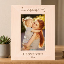 Maman je t'aime cadre photo personnalisé pour la f