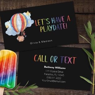 Maman Jouer amusant Ballons colorés Cartes d'appel