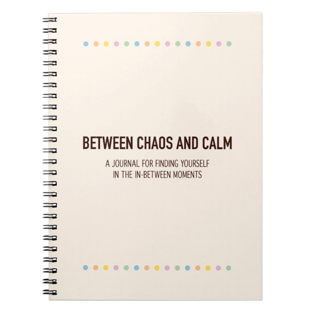 Maman Journal Chaos et le calme cadeau de la fête  (Devant)