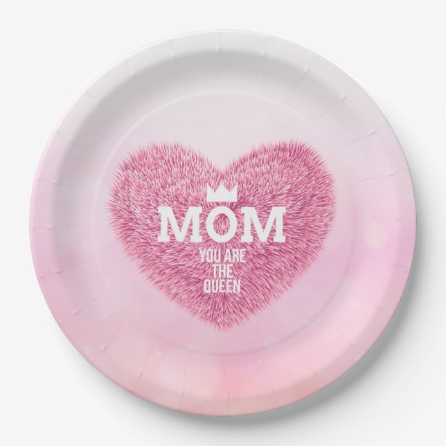 Maman La Fête des Mères de la Reine | Assiette en  (Devant)