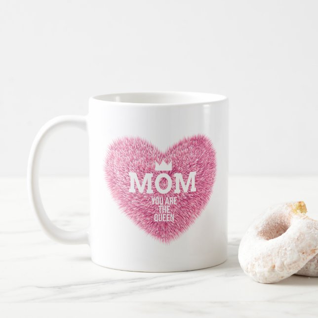 Maman La Fête des Mères de la Reine | Café Mug (Avec donut)