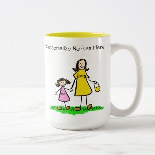 Maman & Me Brunette Petite Fille Mug Cadeau Person