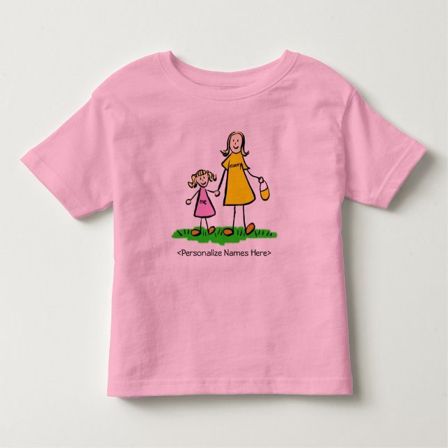Maman & Me - T-shirt Blonde Mère et Fille (Devant)