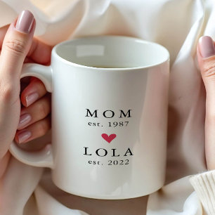 Maman moderne   Lola Year Est. Café Mug