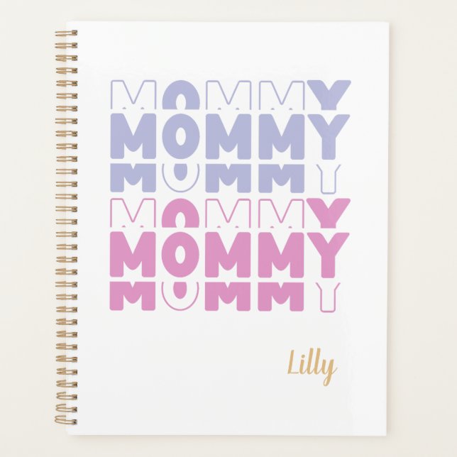 Maman Moderne Pastel Couleur Personnalisée Fête de (Devant)