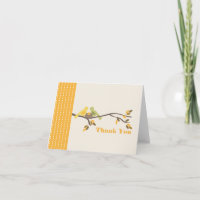 Maman & Papa Birds Avec Nest Fall Carte de remerci