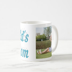 Maman Photo ciel bleu texte Café Mug