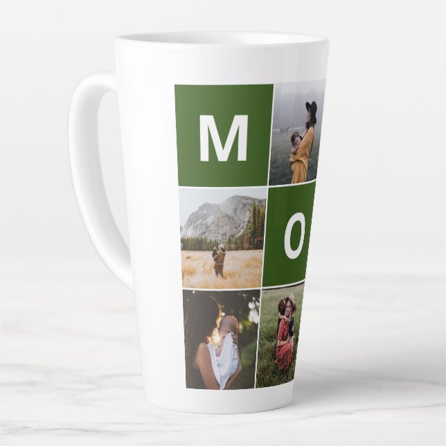 Maman Photo Latte Mug pour la fête des mères (Angle gauche)