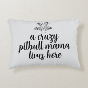 maman pitbull folle - Coussin à accentuation