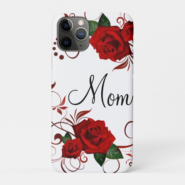 Maman rouge coque iphone (Dos)