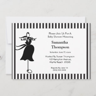 Maman sera Silhouette Baby shower Invitation