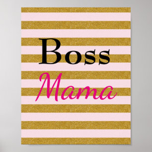 Maman Striped Poster de patron