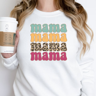 Maman Sweatshirt maman Chemise Empreinte de léopar