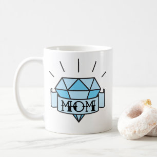 Maman Tattoo Style Diamond Café Mug