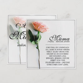 Maman - Tout simplement irremplaçable | Carte clas