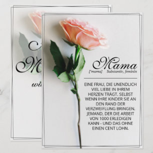 Maman - Tout simplement irremplaçable Carte clas
