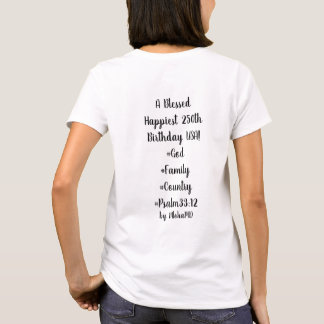 maman Tshirt Joyeux 250e anniversaire USA!