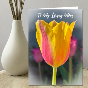 Maman Tulip superbe Carte de voeux d'anniversaire