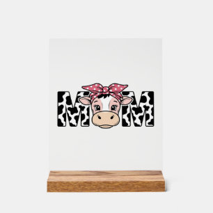 Maman Vache Mignonne Nœud Conception Graphique_1