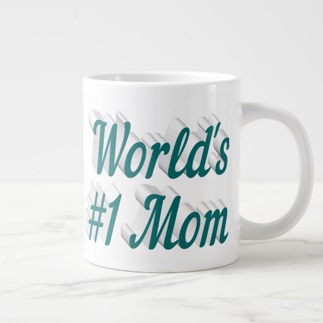 Maman vert demi-texte géant tasse de café (Droite)