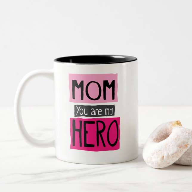 Maman vous êtes ma tasse de graphique de héros (Avec donut)
