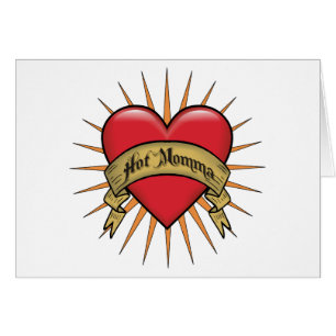 Mamans chaudes de coeur de tatouage