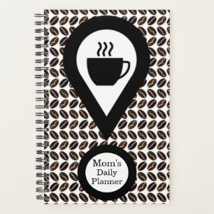 Maman's Daily Planner Coffee Bean Mug noir & blanc