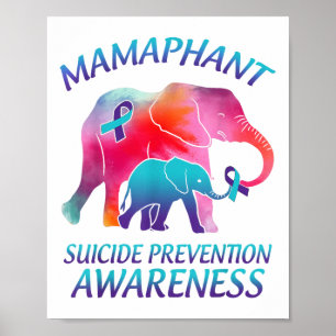 Mamaphant Selbstmordpräventions-Bewusstsein Mama E Poster