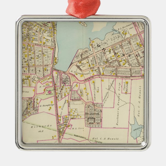 Mamaroneck Dorf, New York Ornament Aus Metall (Vorne)