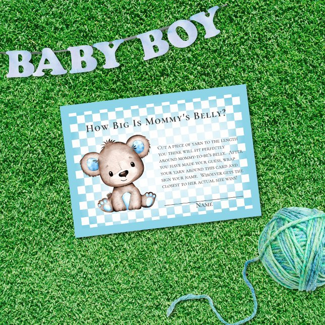 Mamas Bauch Größe Niedlich Bear Picnic Baby Showsp Begleitkarte (Von Creator hochgeladen)