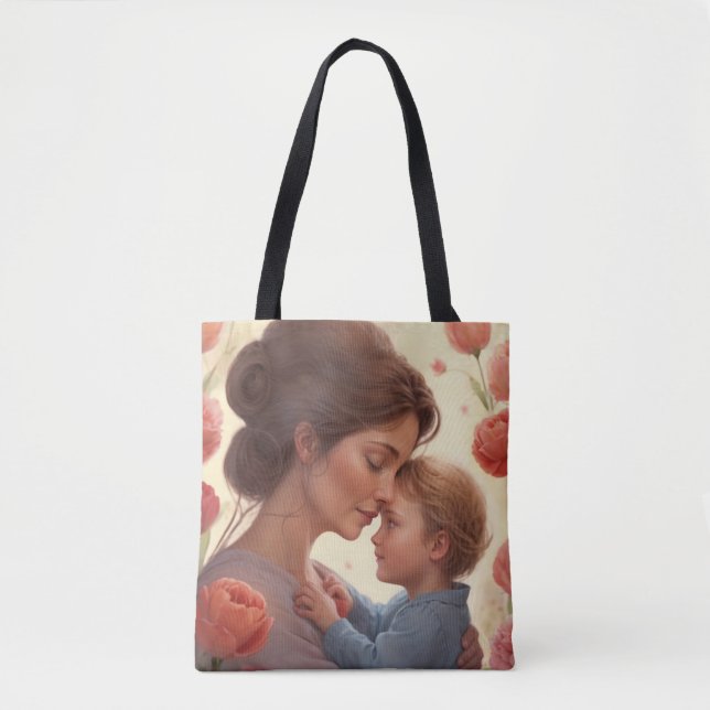 Mama's Beutel der Liebe - Mutter & Sohn Tote Tasch Tasche (Vorderseite)