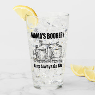 Mamas Boobery Jugs immer Gestochen Glas