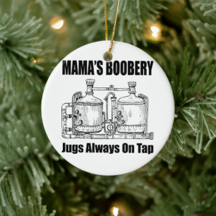 Mamas Boobery Jugs immer Gestochen Keramik Ornament