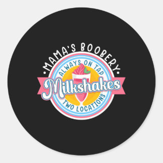 Mama's Boobery Milkshake Brust Bar I Breastf Runder Aufkleber