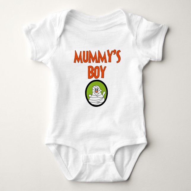 Mama's Boy Halloween-Hemden und Geschenke Baby Strampler (Vorderseite)