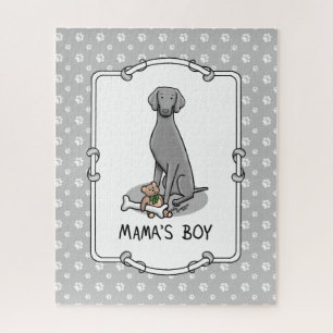 Mama's Boy Weimaraner (grau 1) Spielhundin Mutter 