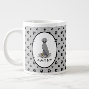 Mama's Boy Weimaraner (grau 1) Spielhundin Mutter Jumbo-Tasse