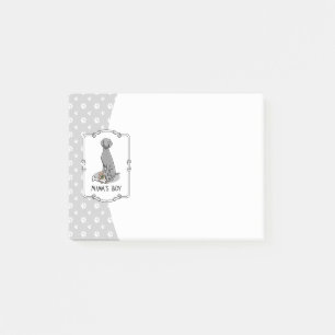Mama's Boy Weimaraner (grau 1) Spielhundin Mutter  Post-it Klebezettel