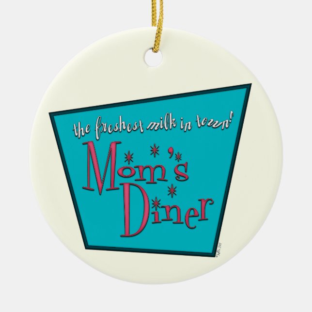 Mamas Diner: Stillzeit Keramik Ornament (Vorne)