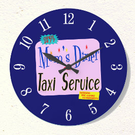 Mamas Diner und Taxi Retro Küche Uhrennummern Große Wanduhr