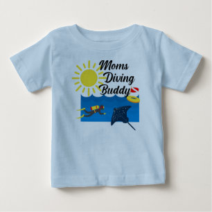 Mamas Diving Buddy Design - Baby Fine Jersey T-Shi Baby T-shirt