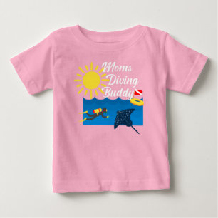 Mamas Diving Buddy Design - Baby Fine Jersey T-Shi T-shirt